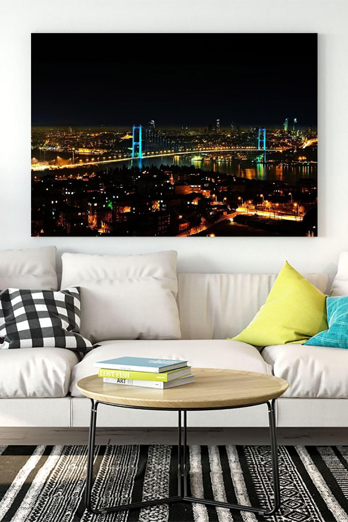 Postermanya (pster18164) Istanbul Boğazı Manzara Kanvas Tablo 3 21 x 30