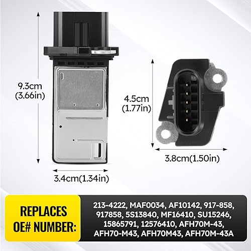 Miniatura 6 de Medidor de flujo de aire masivo Sensor MAF apto para 06-16 Buick 06-11 Cadillac 05-14 Chevrolet 06-12 GMC 08-10 Hummer 06-08 Isuzu 05-10 Pontiac