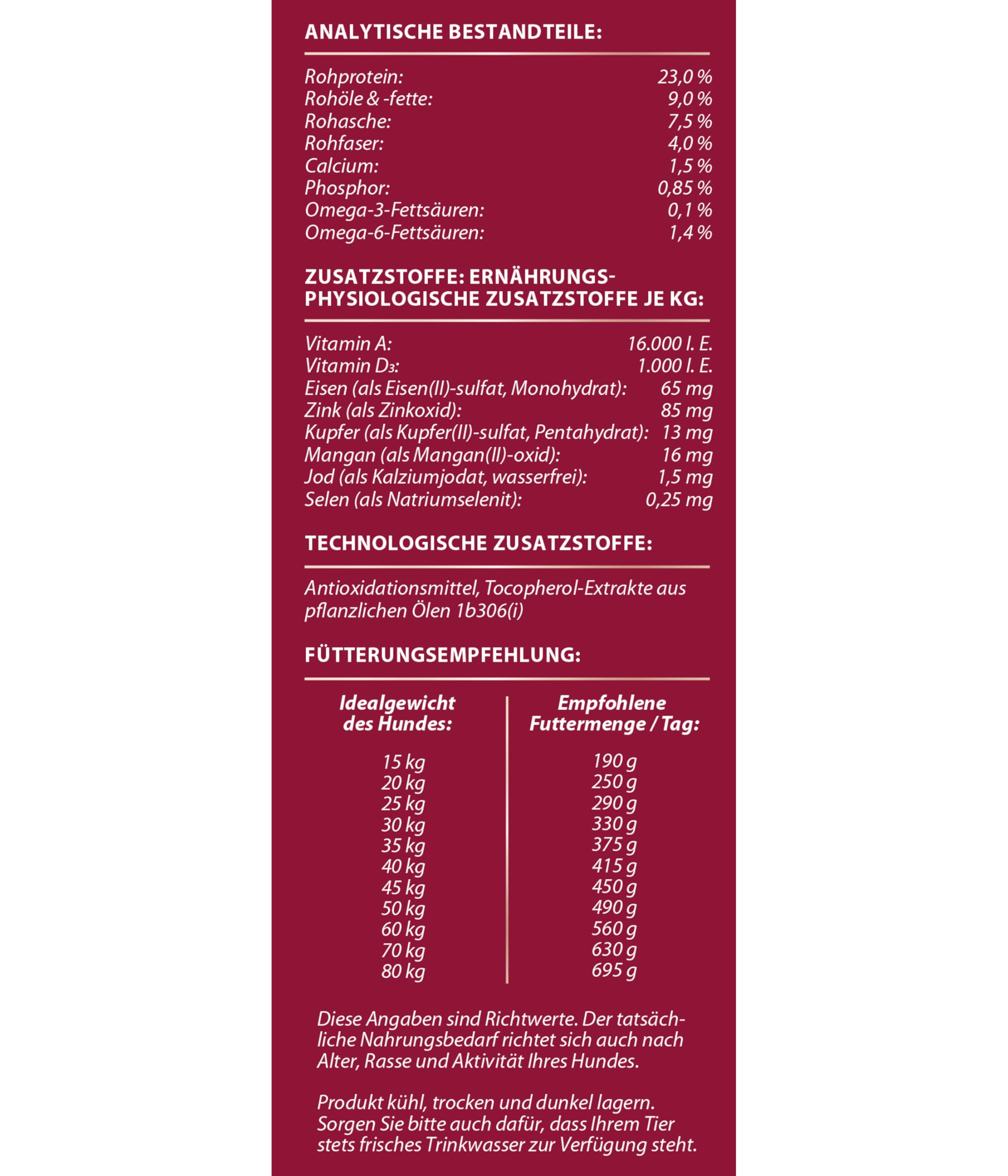 Dehner Comida para Perros Premium Maxi Adulto, sin Cereales, para Perros Adultos de Razas Grandes, Carne de Vacuno, Cordero, Patata, 12,5 kg | Sin cereales, con patatas, para perros adultos de razas grandes