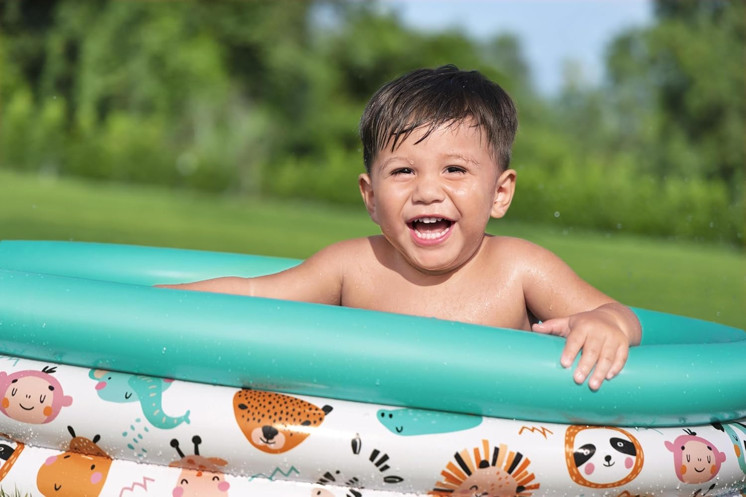 Bestway Safari Pals Kids Paddling Pool, Inflatable Paddling Pool, Kiddie Pool