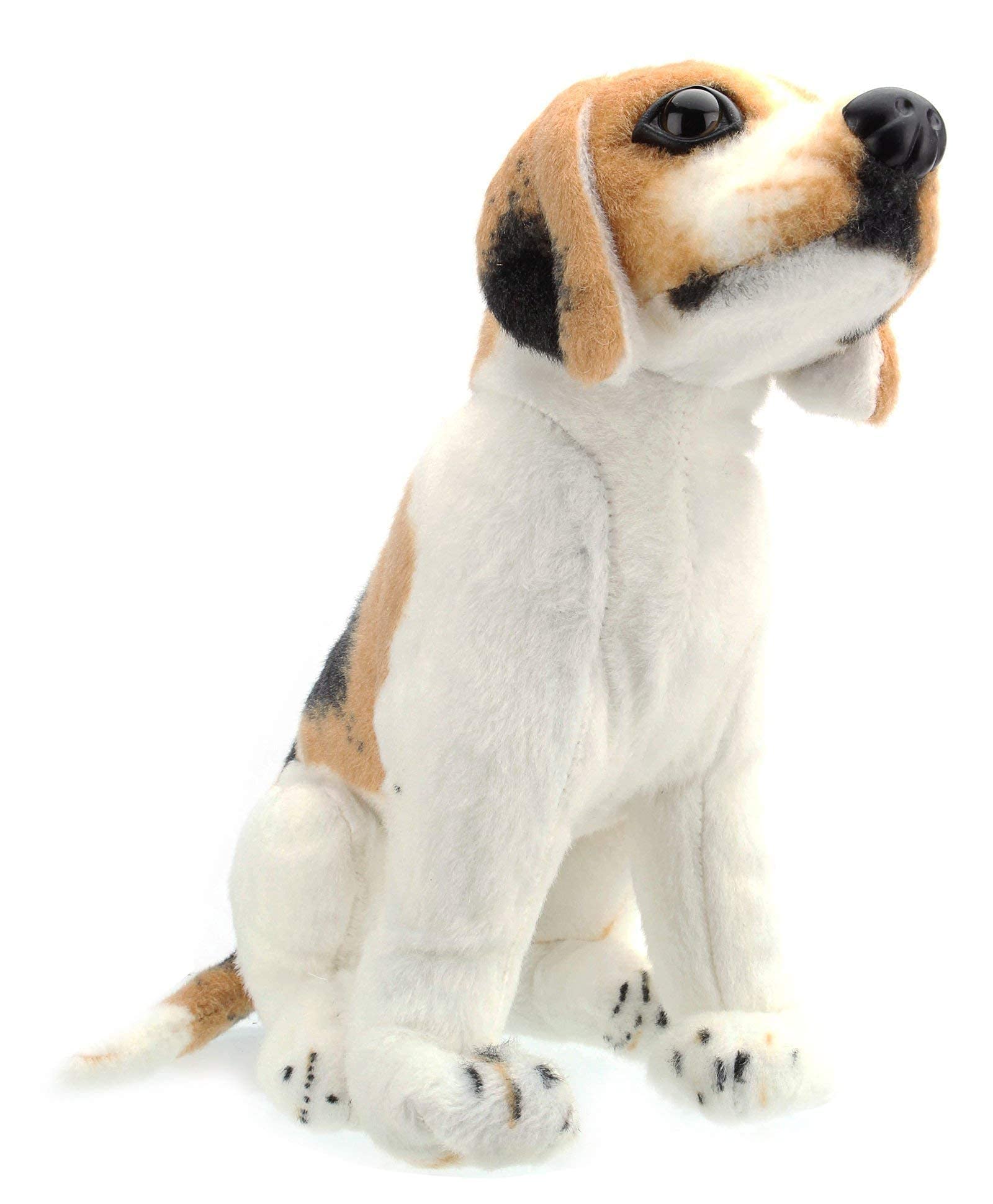 SHREEJI GIFT Sitting Jawar Beagle Dog Soft Stuffed Plush Animal Toy for Kids Boys and Girls Birthday Gifts (Color: White and Brown) (30 cm)