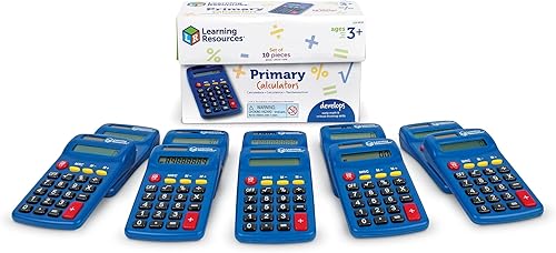 Learning Resources Calculadora primaria, juego de 10, a partir de 3 años