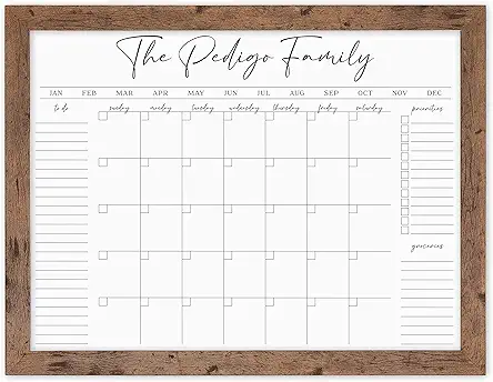 Personalized Dry Erase Wall Calendar with Custom To...