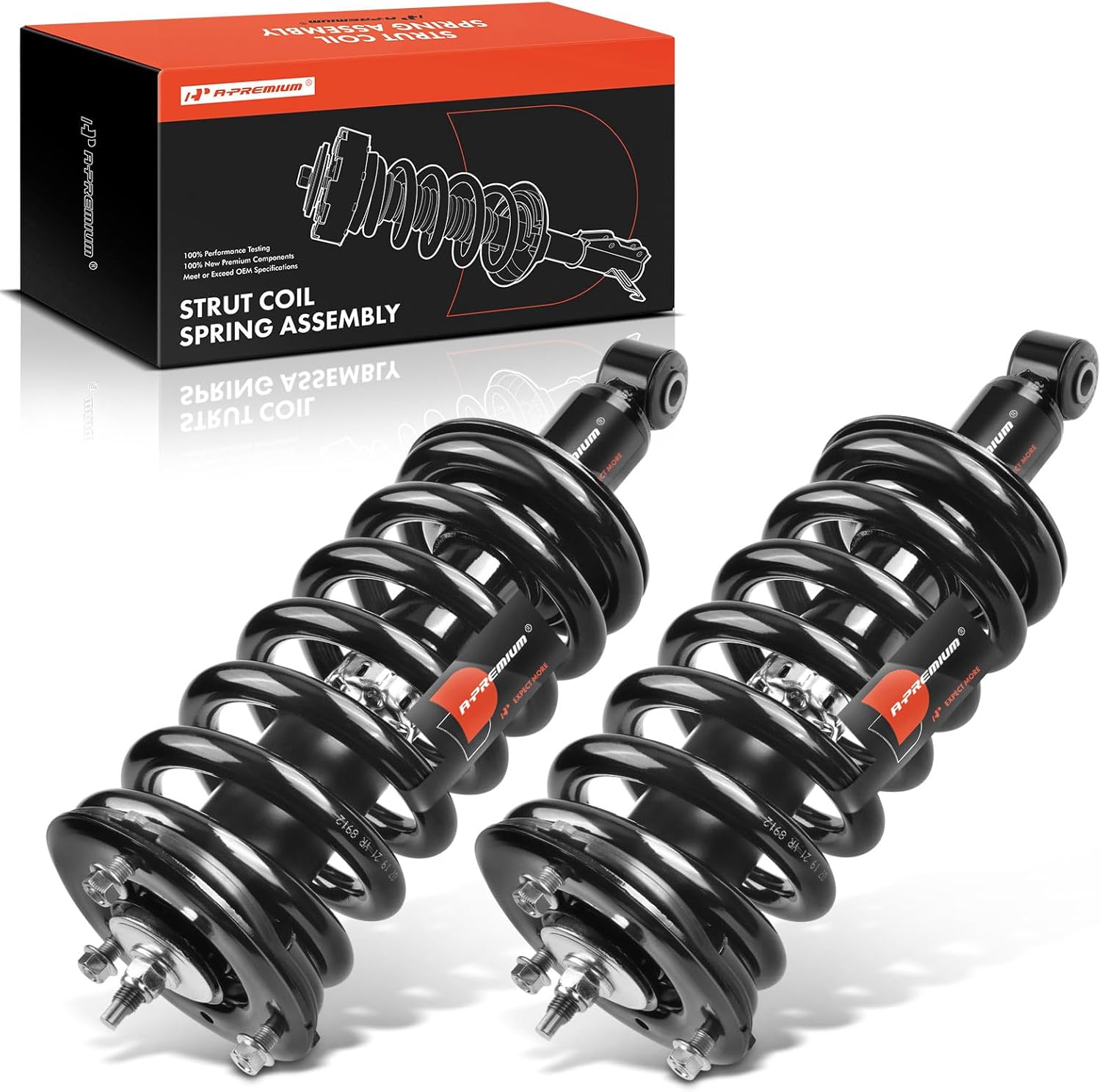 A-Premium Front Complete Strut & Coil Spring Assembly Compatible with Infiniti QX56 2004-2010 & Nissan Armada 2005-2015, Pathfinder Armada 2004, TITAN, RWD, 2-PC Set