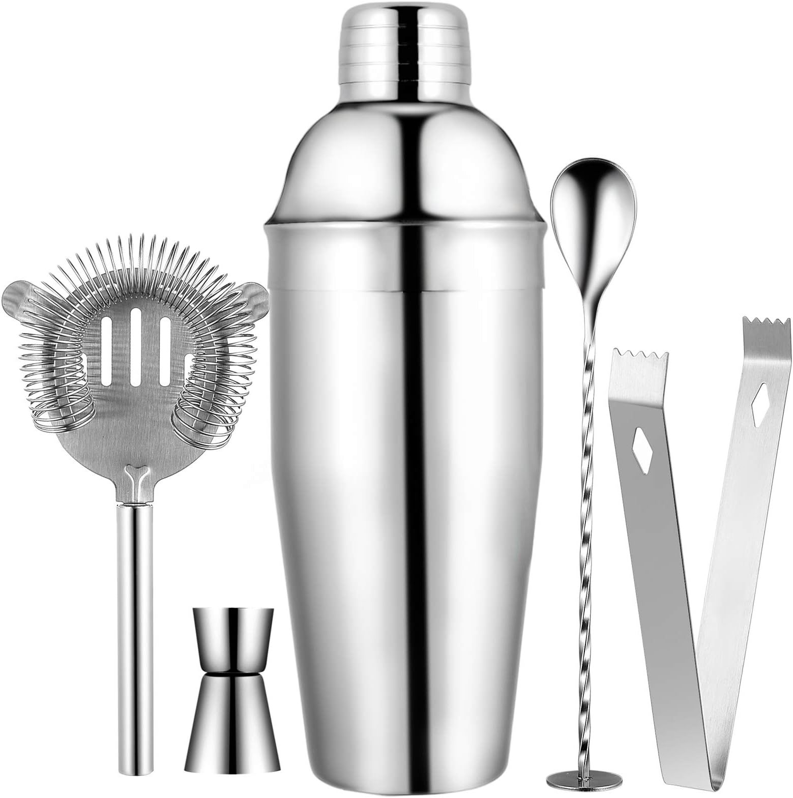 Fyore - 5 Piece Cocktail Making Accessories Set, Bartender Kit with Shaker for Home, Bar, Cocktail, Perfect Housewarming Gift, Couple Gift, Gift Set or Kitchen Set