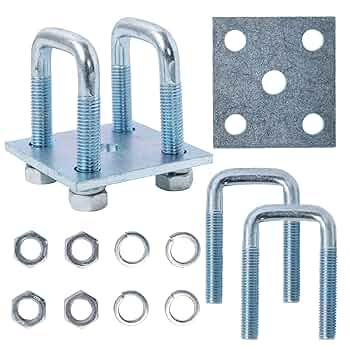 YMDGGDCH 2 Pack Heavy-Duty Square U-Bolt Kit for 2x2 Square