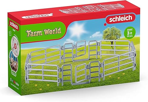Miniatura 3 de Schleich Farm World, accesorio de juguete de granja para niños y niñas de 3 a 8 años, valla de corral con puerta