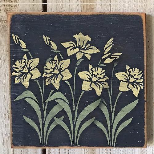 Miniatura 3 de Plantilla de lirio grande de 12 x 15 pulgadas para pintar en madera, lienzo, papel, tela, paredes y muebles, plantilla de flores, reutilizable,