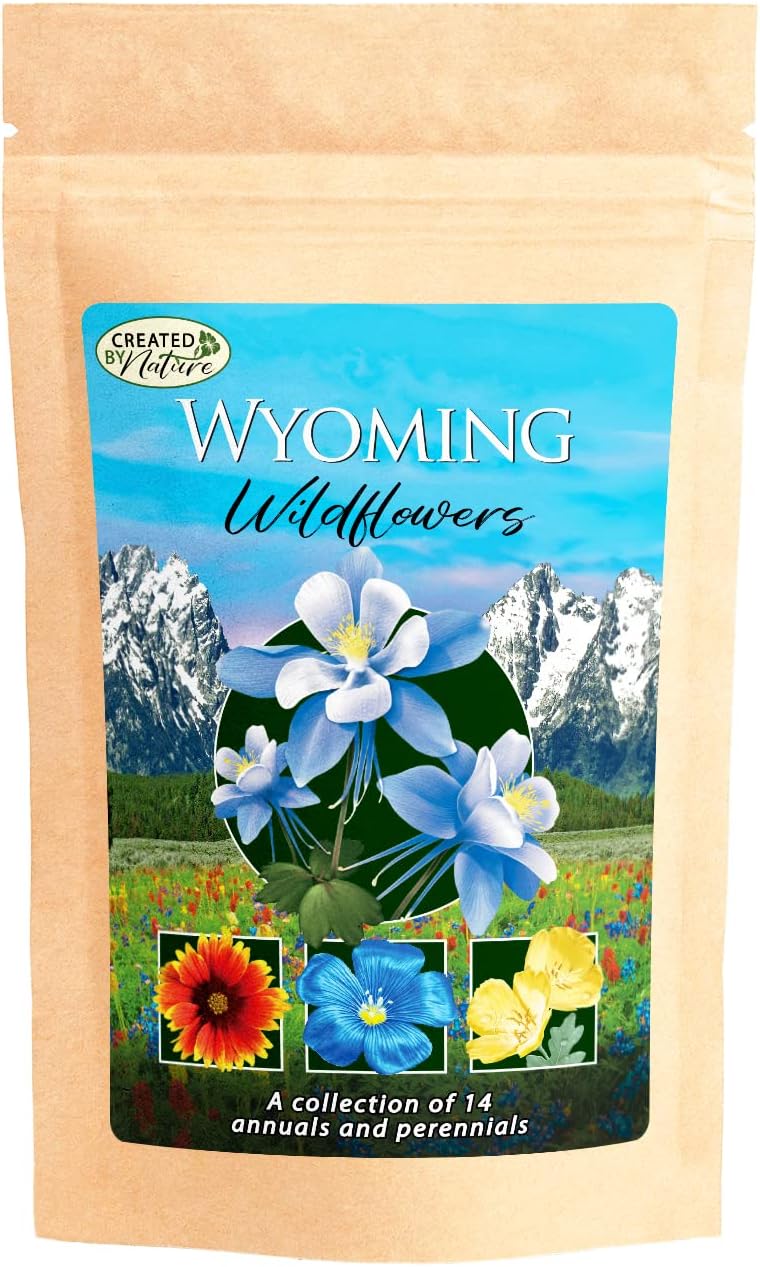 Created By Nature Wyoming Wildflower Seed Mix, 14 Flower Varieties, 53,000 Seeds