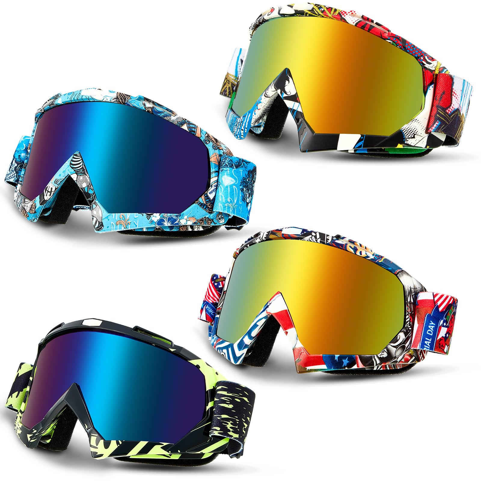 Gafas de motocross resistentes al viento para ojos protegidos 8