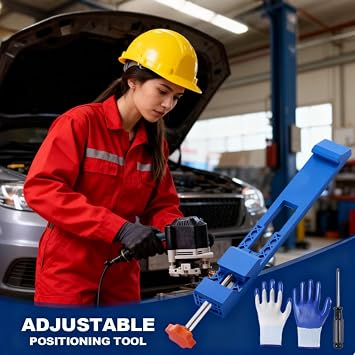 Adjustable Cutting Machine Base Guide, New Electric Circular Saw Milling Positioning Clamp, Precision Wood Cutting Guide for Precision Cutting and Diy Enthusiasts (1)