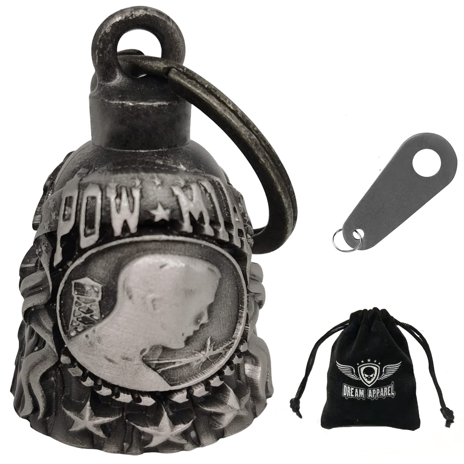 Dream Apparel Motorcycle Ride Bell For Bikers, Heavy Spirit Bells Accessory And Key Chain For Luck