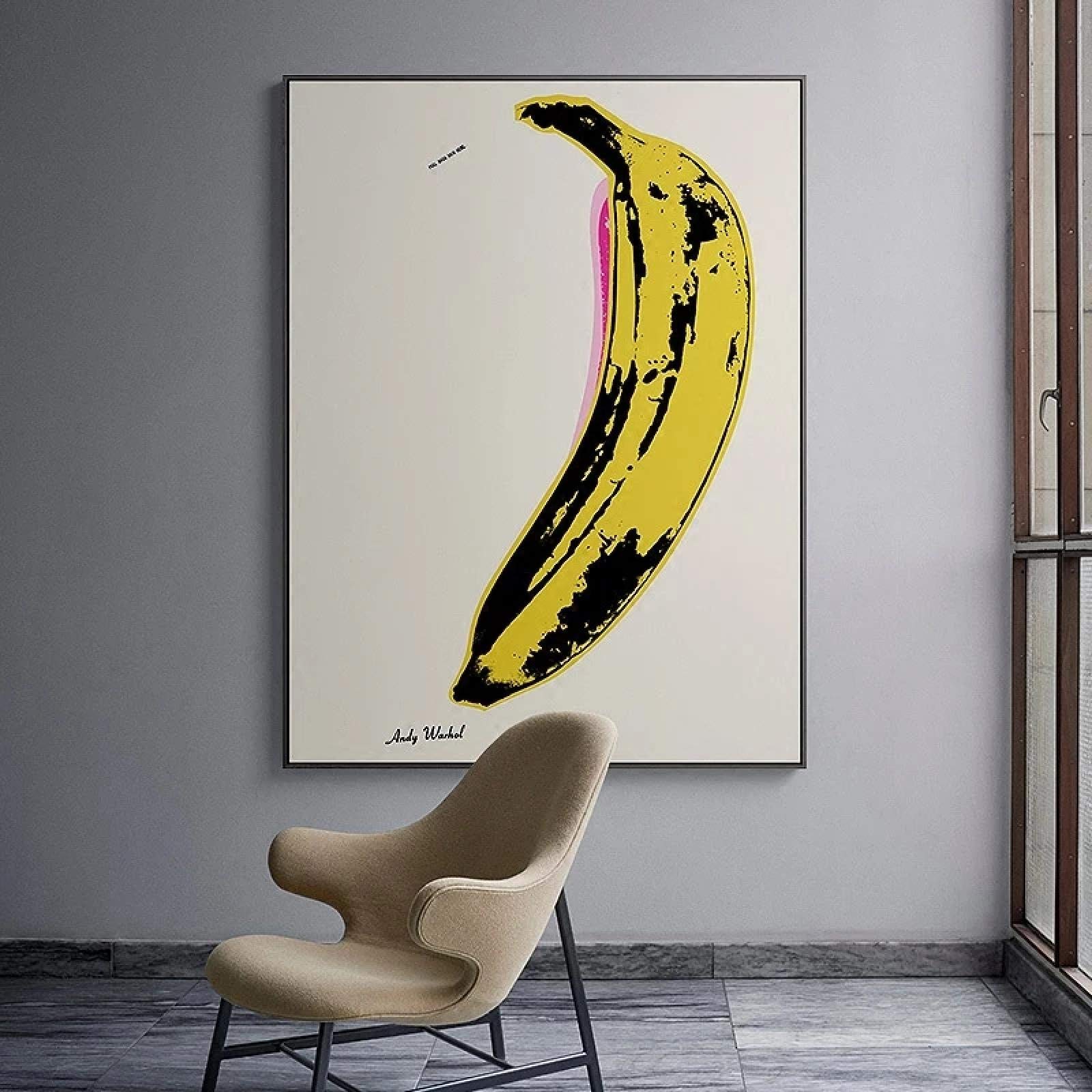 Andy Warhol"banana" Pop Art Decoration Painting Canvas Painting Posters and Prints Wall Pictures for Living Room Decor 70x90cm Frameless