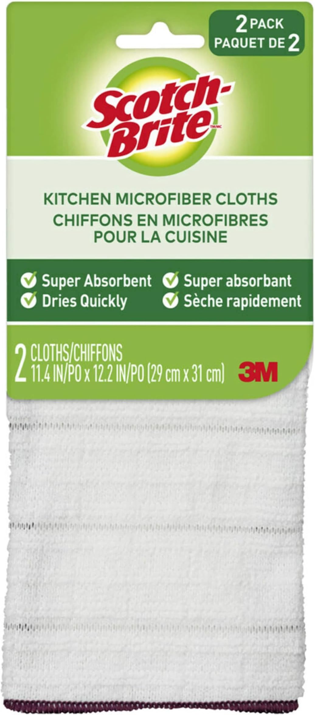 Scotch Brite Kitchen Microfiber Cloth - 2 ea