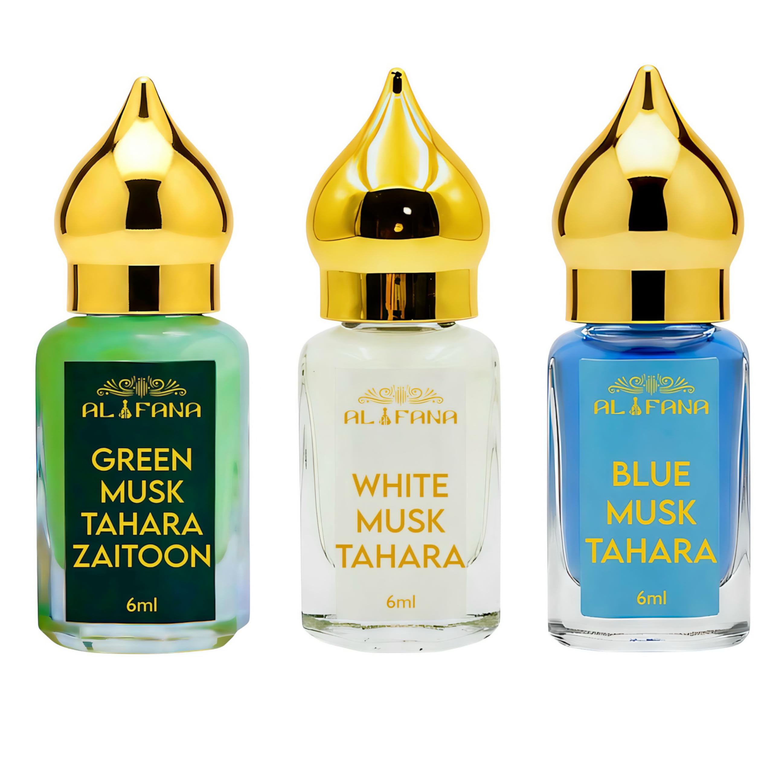 Musk Tahara Attar Set 6ml x3 – White, Blue & Green Zaitoon Fragrance Oils – Long Lasting Alcohol Free Arabian Ittar Perfume for Men & Women, Ideal For Gift-image-10
