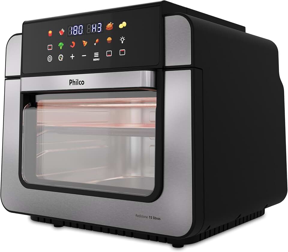 Air Fryer Oven Philco 15L Dupla Resistência 1800W PAF15B 127V