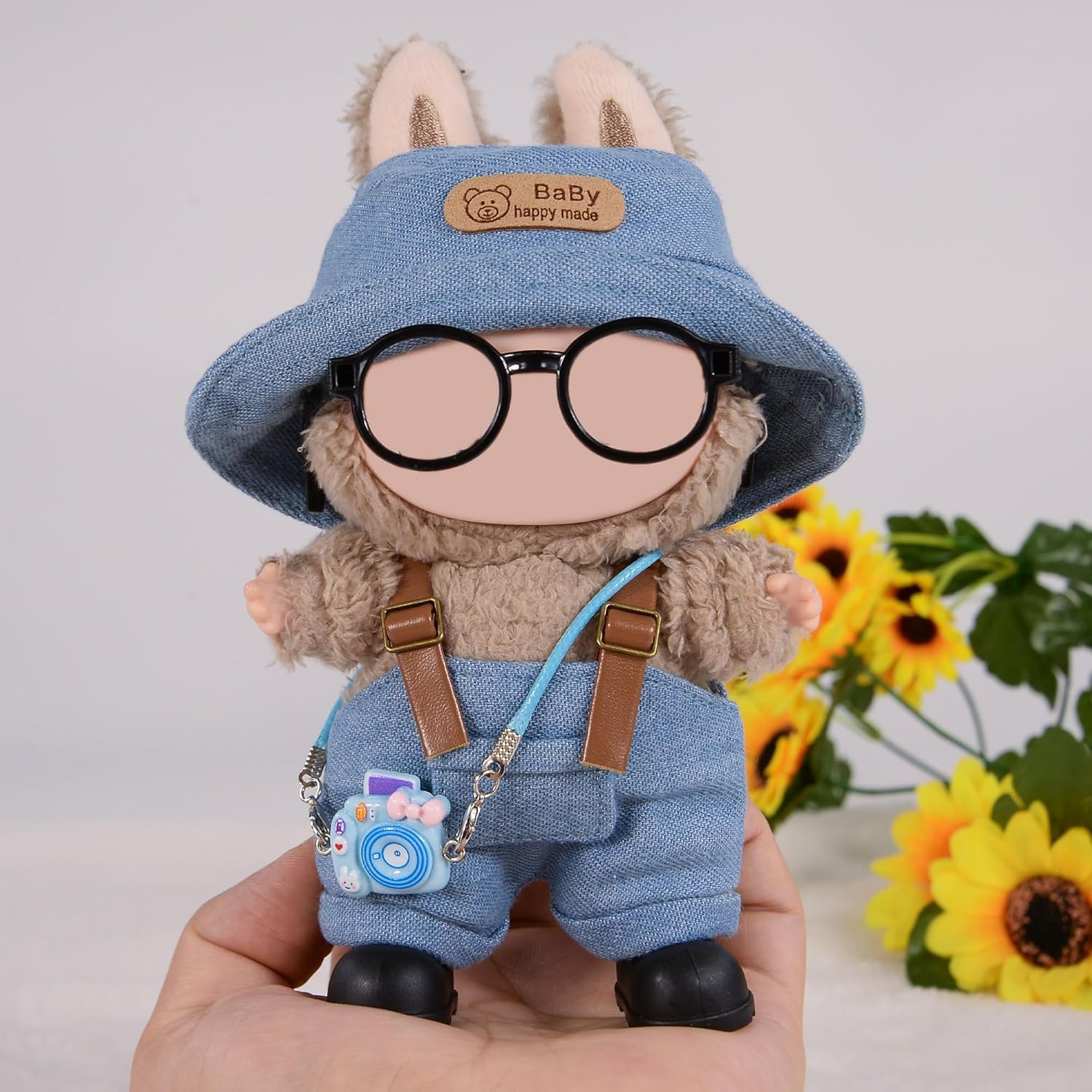 17cm Fashion Doll Clothes and Accessories Set Include: Hat, Overall, Shoes - Image 4
