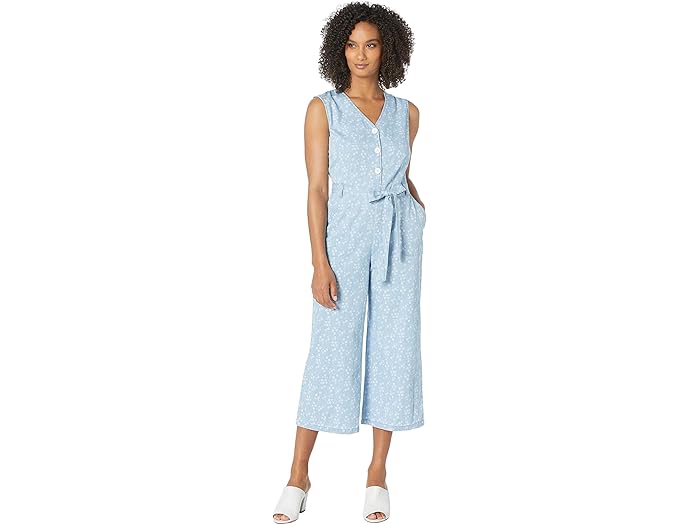 vince camuto denim jumpsuit