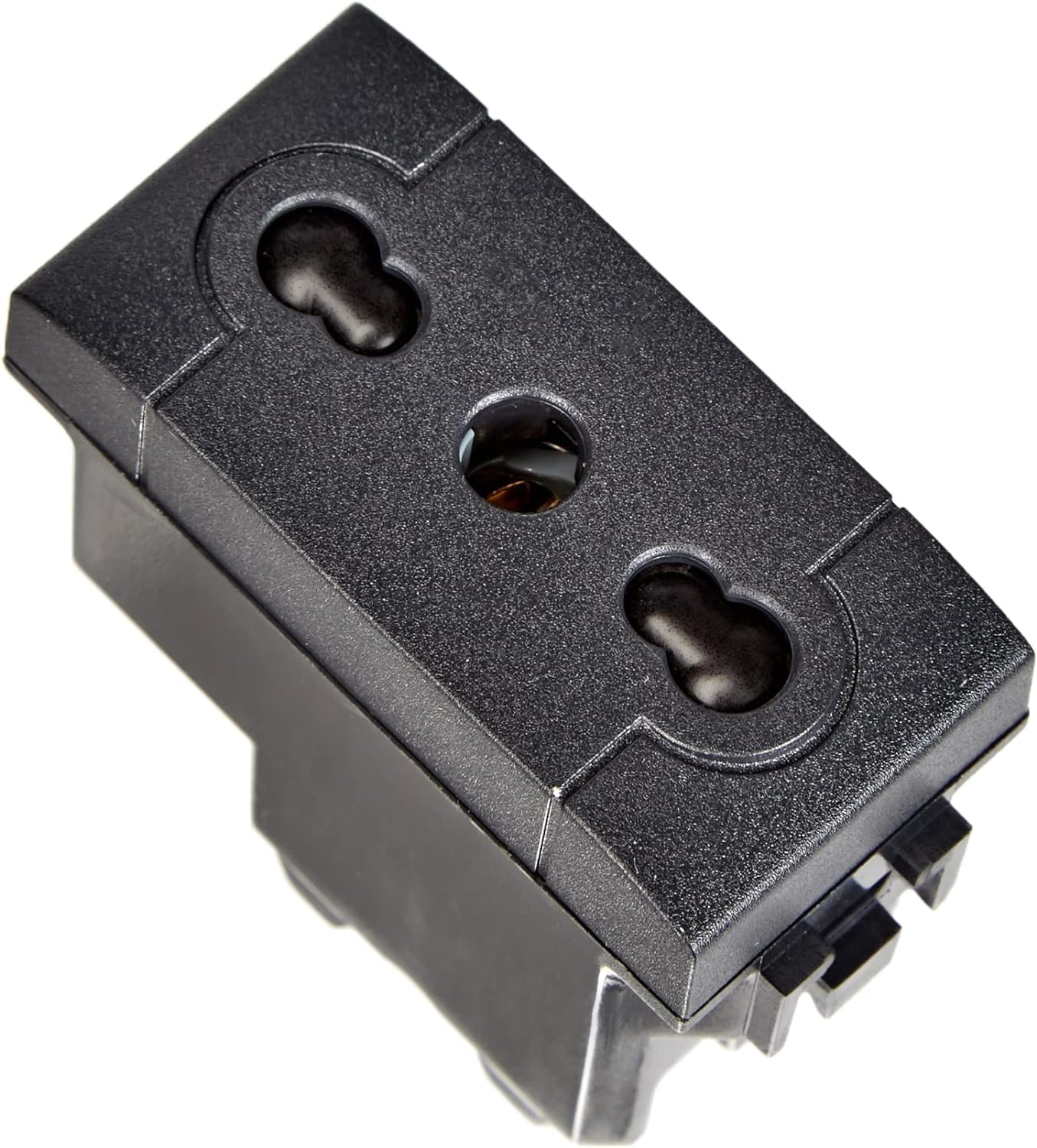 Prese Interruttori Deviatori Copriforo Supporto Telaio 3 Posti Bticino Serie Living Grigio Antracite per Impianti Elettrici (8 Supporti, 8 Prese, 16 Copriforo)