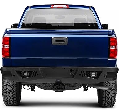 u-Box Silverado 1500 Rear Bumper Steel Step Back Bumper w/LED Lights Compatible with Chevy Silverado 1500 Pickup Trucks 07-18