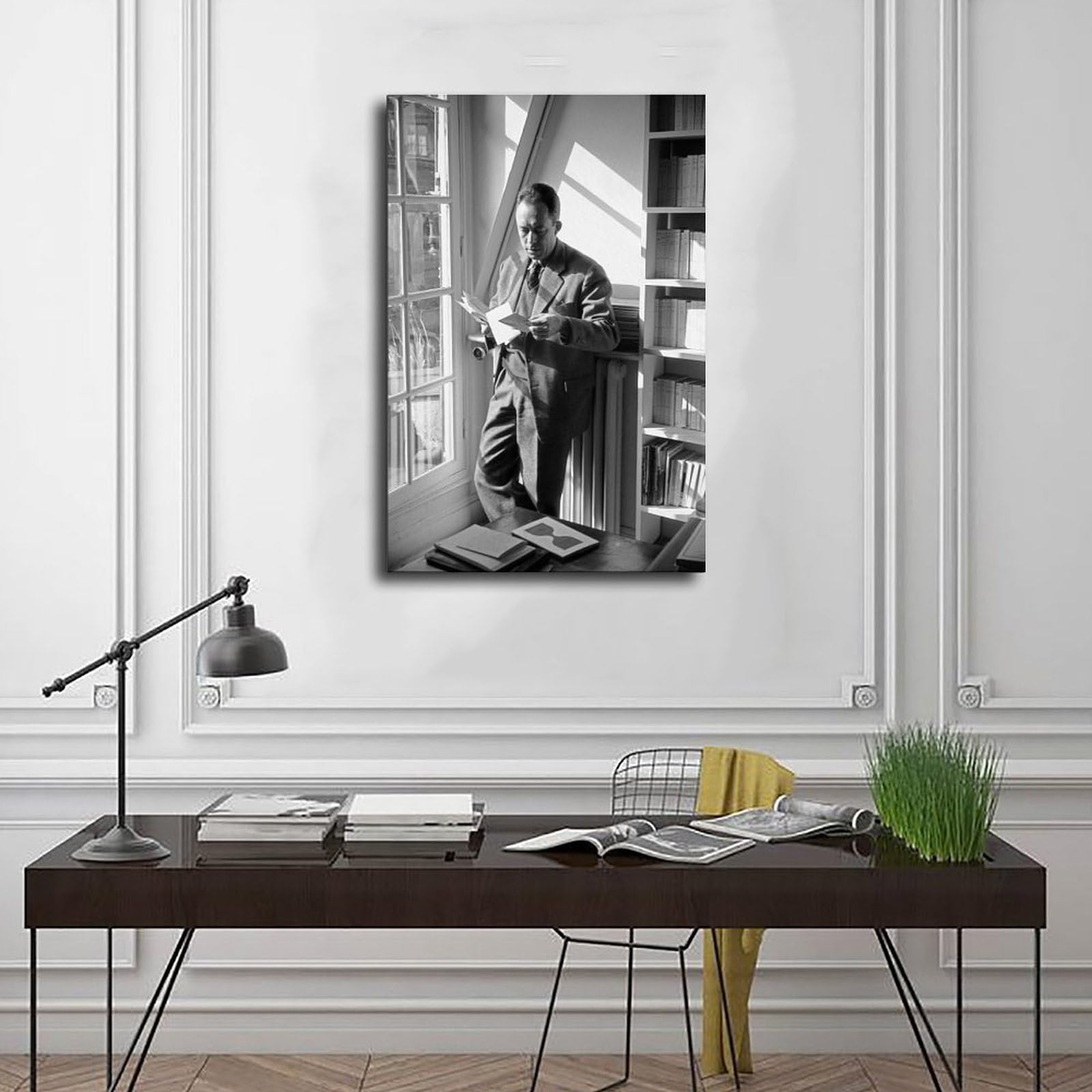 Poster Rétro Albert Camus Sur Toile - Décoration Murale Vintage Salon Ou Chambre, Sans Cadre - 50x75 Cm