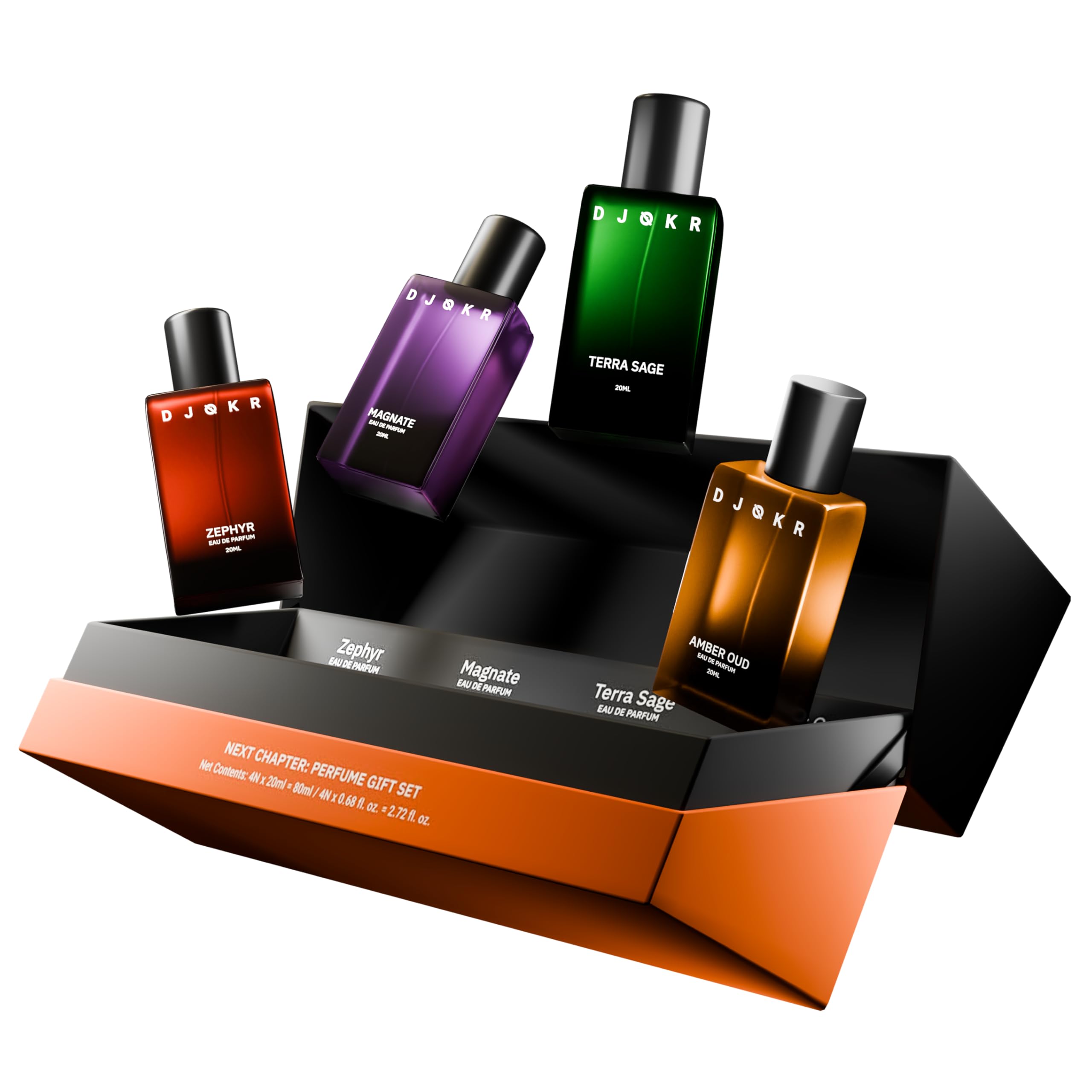 Buy Djokr Next Chapter Men's Perfume Gift Set | 4 x 20 ml Eau de Buy Djokr Next Chapter Men's Perfume Gift Set | 4 x 20 ml Eau de