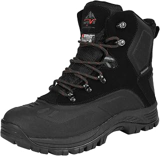 NORTIV8 Men's Waterproof Insulated Snow Boots for Hiking, Winter Work & Snow - 200g Warmth to -25°F, Non-Slip Grip