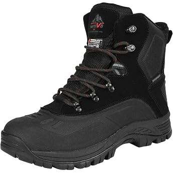 NORTIV 8 Winter Shoes Men's Warm Lined Winter Boots Waterproof Non-Slip Snow Boots Outdoor Winter Boots Trekking Hiking Shoes