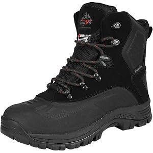 NORTIV 8 Men's Insulated Waterproof Construction Hiking Winter Snow Boots