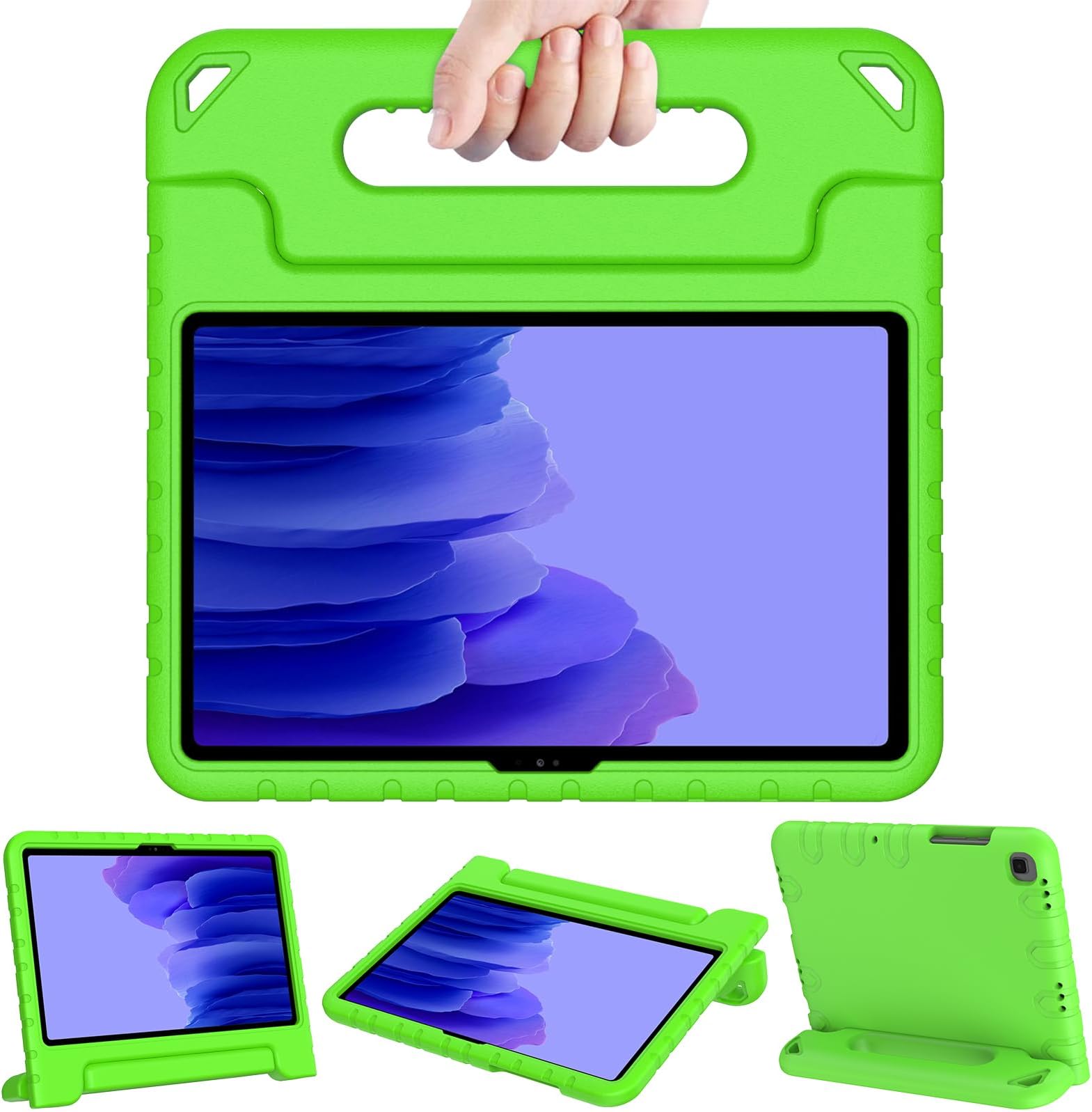 LTROP, Tablet Cover for Samsung Galaxy Tab A7 10.4 Inch 2022/2020, Shockproof Convertible Handle Stand Case, Green