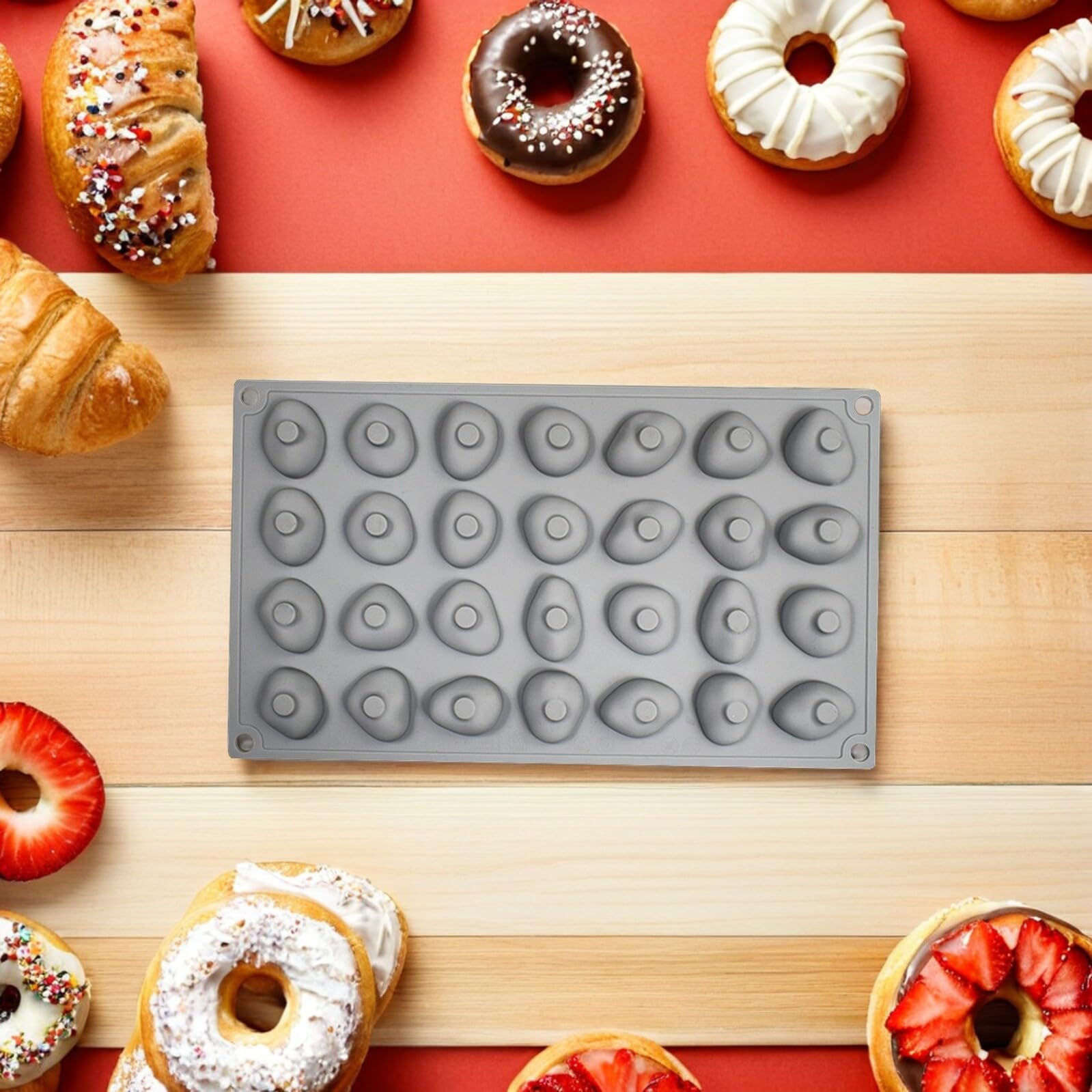 Cabilock Stampo in Silicone per Cioccolato a Forma di Ciottoli 28 Cavità Set da 2 Pezzi Resistente al Calore per Decorazioni Dolci e Pasticceria Creativa Adatto a Forno e Congelatore