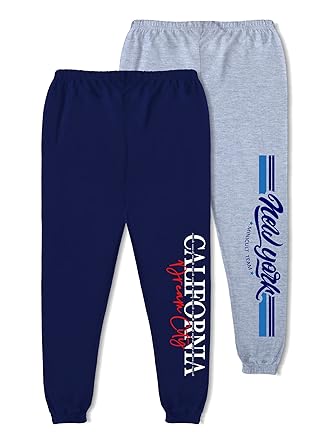 minicult Boys Loose Fit Cotton Track Pant (Pack of 2)(Multicolor)