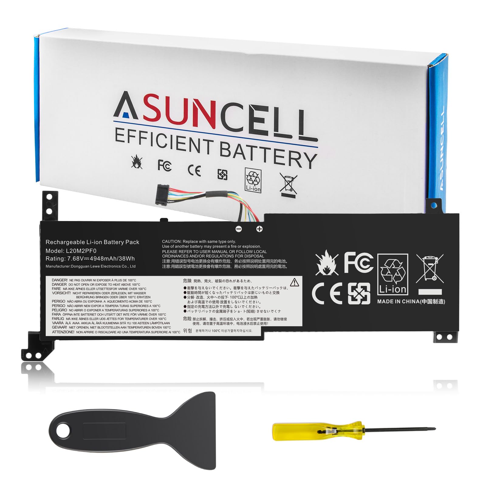 L20M3PF0 L20C3PF0 laptop battery for Lenovo IdeaPad 3-14ITL6 3-15ITL6 3-17ITL6 S14 V14 V15 V17 G2-ITL G3-IAP K14 Series L20C3PF0 L20L2PF0 L20B2PF0 L20C2PF0 L20M2PF0 L20M2PF8 11.1V 45Wh 4054mAh