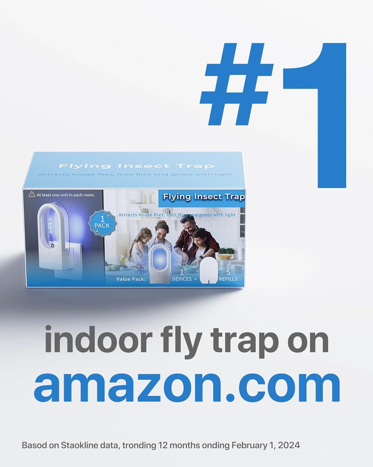 2026 Upgraded 2 Pack Plug-in Flying Insect Traps for Indoors & 10 Refill Cartridges - Fruit Fly Traps Bug Zapper with Purple UV Light Tech for House Flies, Fruit Flies, Gnats to Mosquito Trap (MK13)
