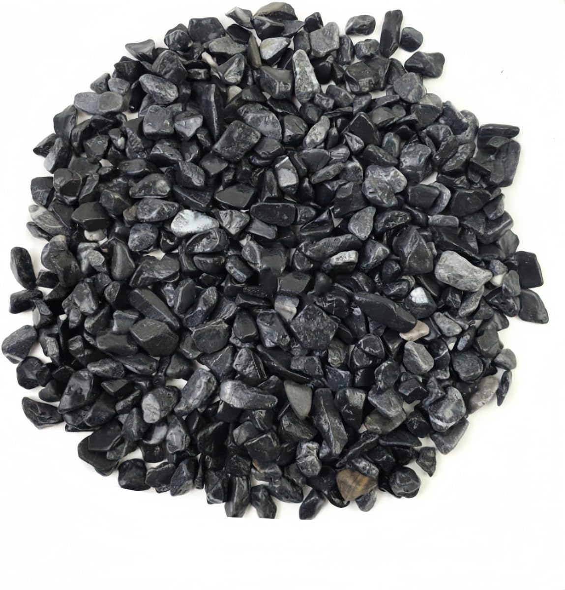 2.7 lbs Grey Mexican Beach Pebbles, 3/8 Inch Small Decorative River Rocks for Indoor Plants, Succulents, Vases, Fish Tanks, Aquariums, Garden Landscaping, Home Decor, and Outdoor Paving (Black)