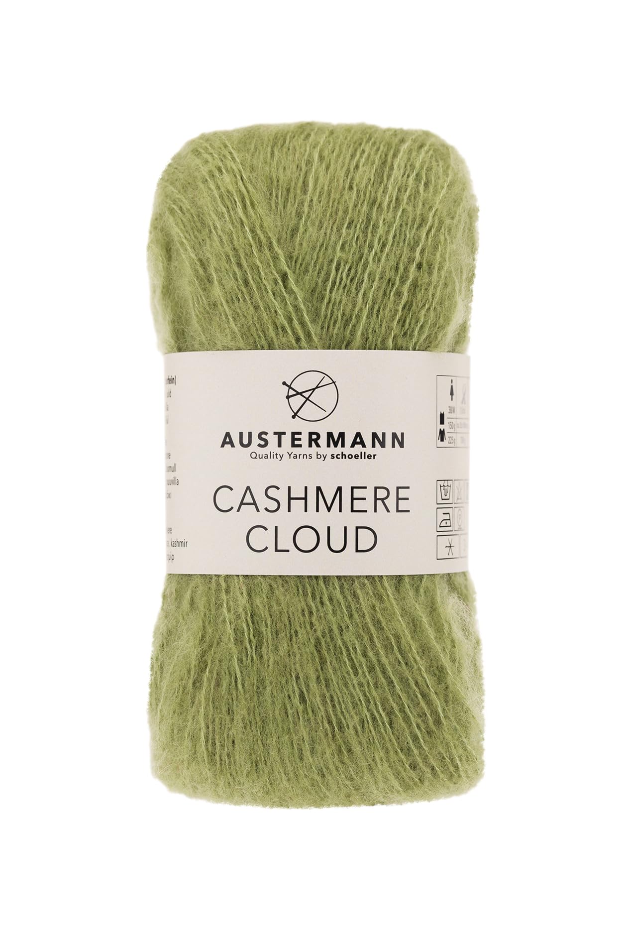 Cashmere Cloud - Cashmere wool blend for knitting - running length 180m per 25g ball color 10 - LEAVES