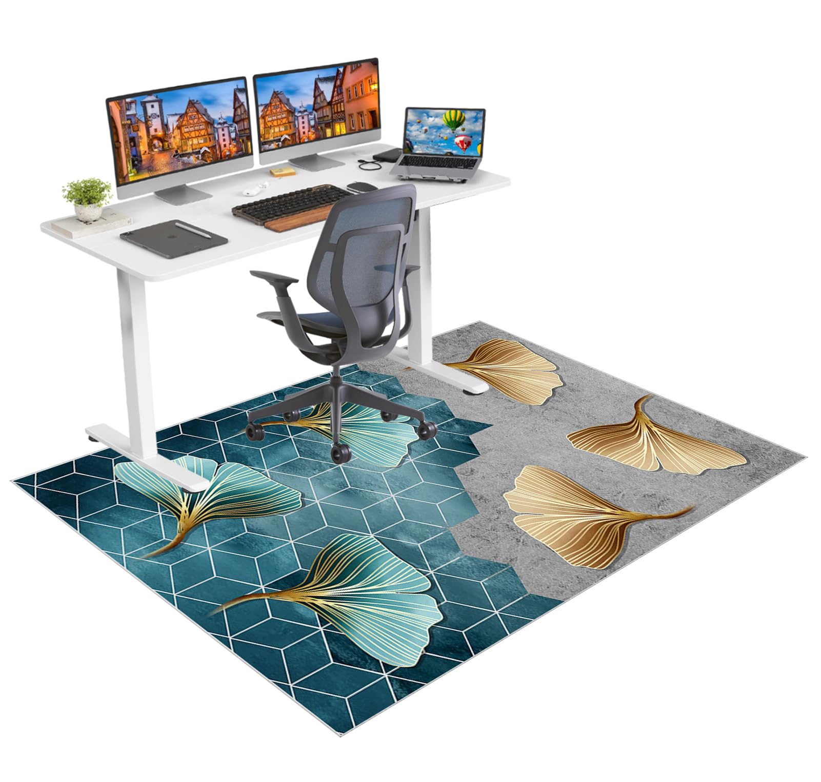 Office Chair Mat for Hardwood Floors Non Slip Computer Desk Chair Mat for Carpet Floor Protector Mat for Rolling Chair Gaming Chair Mat for Carpet Floor Mat for Office Chair Gaming Rug 160 x 200 cm