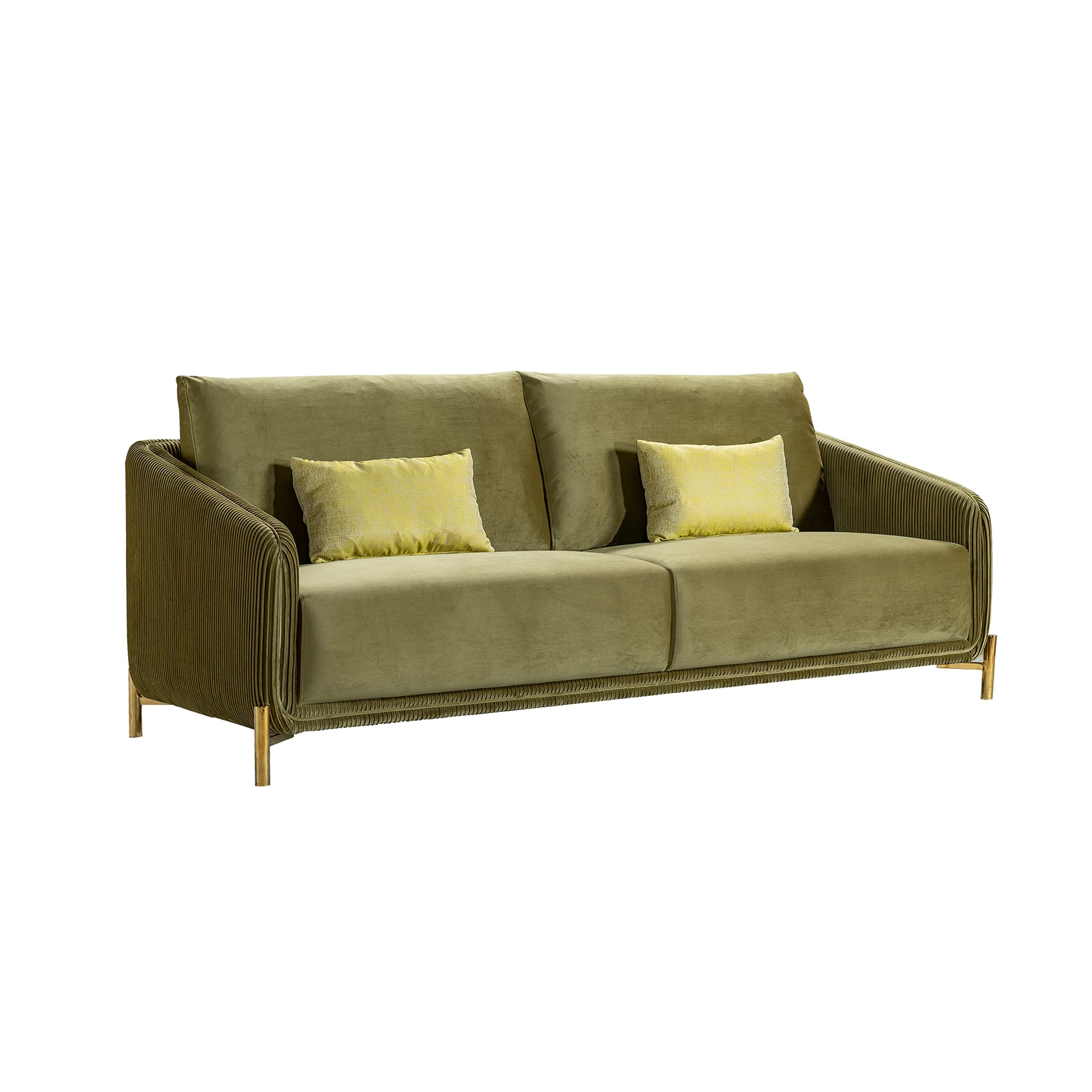 Buy Acanva Modern MidCentury Compact Velvet Sofa for Living Room Bedroom Furniture Small Spaces