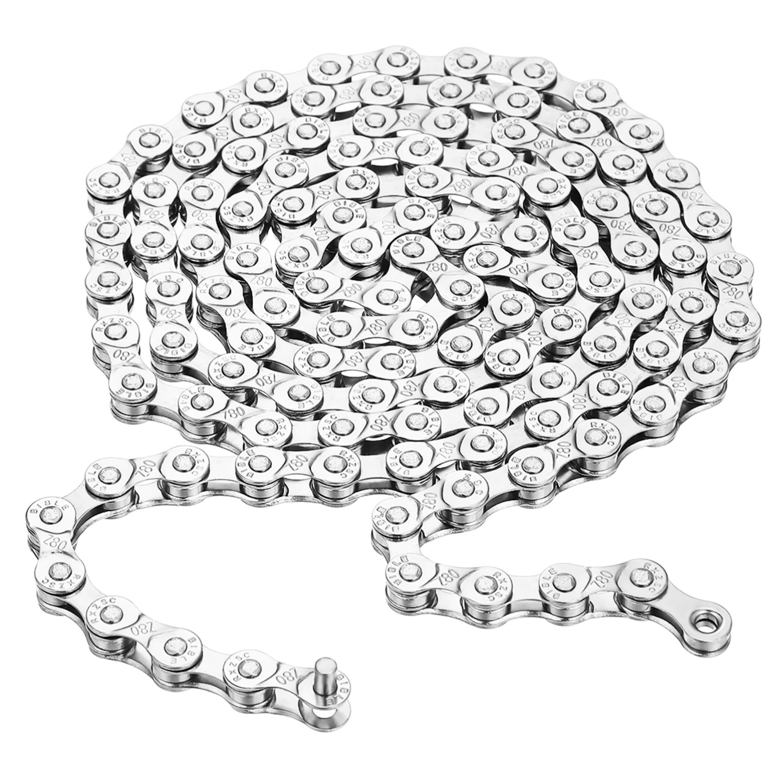 Toddmomy 1/2 X 3/32 Inch 116 Link Chain for 7 8 Speed Mountain Bike Road Bicycle Smooth Gear Shift Heavy Duty