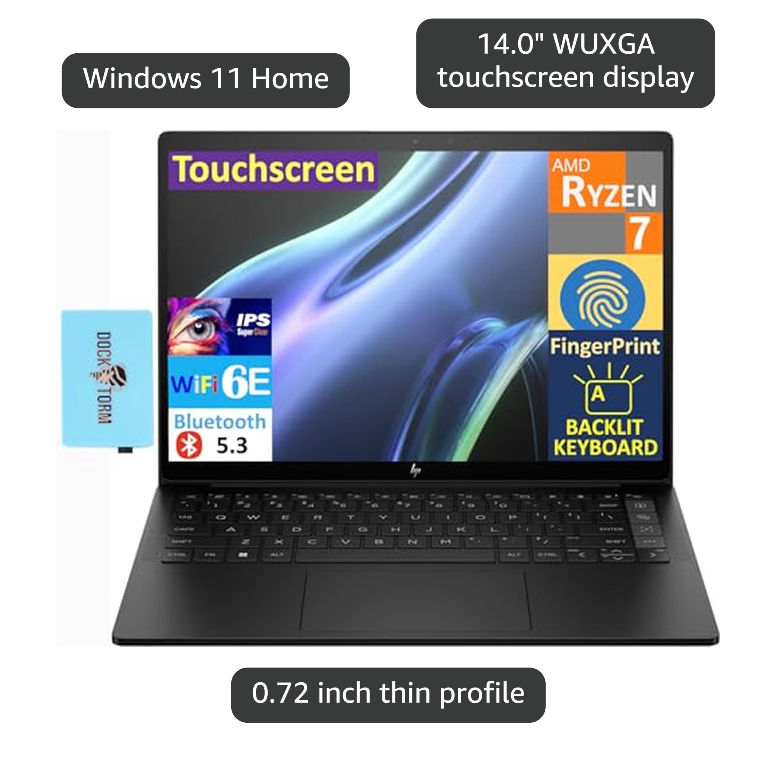 極美★HP Dragonfly Core i5 Win11Pro★Office Amazon.com: HP Dragonfly High Performance Laptop 14.0