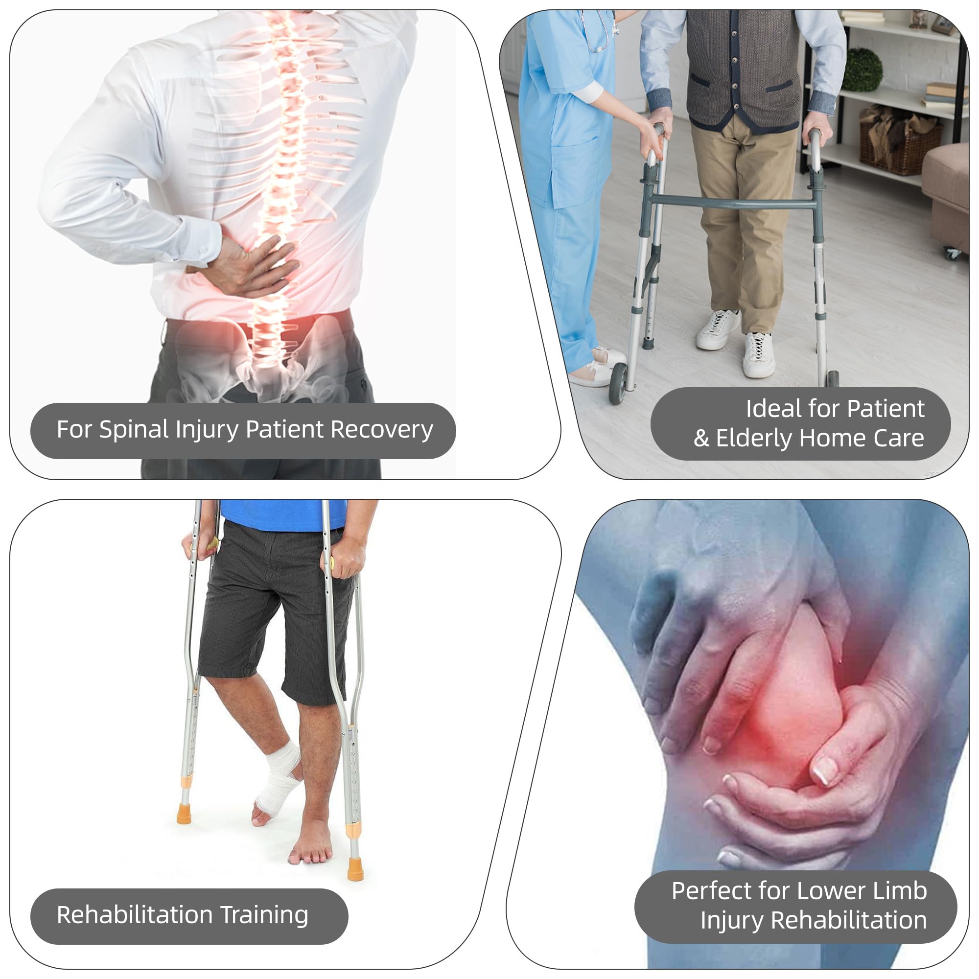 Patientenlift Steh-Hebegurt, verstellbarer Steh-Hebegurt zur sicheren Aufsteh- und Transfernutzung, passend für alle gängigen Patientenlifter & Mobilitätshilfen, hochbelastbar bis 230 KG