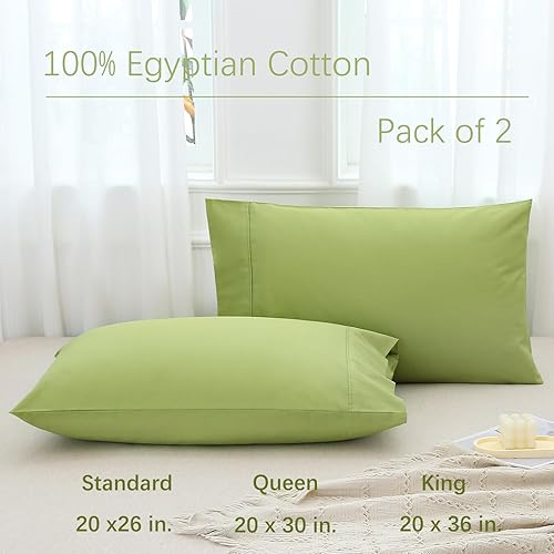 Miniatura 9 de WINLIFE Juego de 2 fundas de almohada 100 % algodón con estampado de hojas de jardín, tamaño Queen, diseño de hojas de jardín (tamaño Queen, hojas