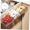 MULTI-COMPARTMENT - Acrylic hanging basket for closet doors provides three distinct storage areas. Great for keeping garlic, ginger and small items clean in kitchen, bathroom or office settings.