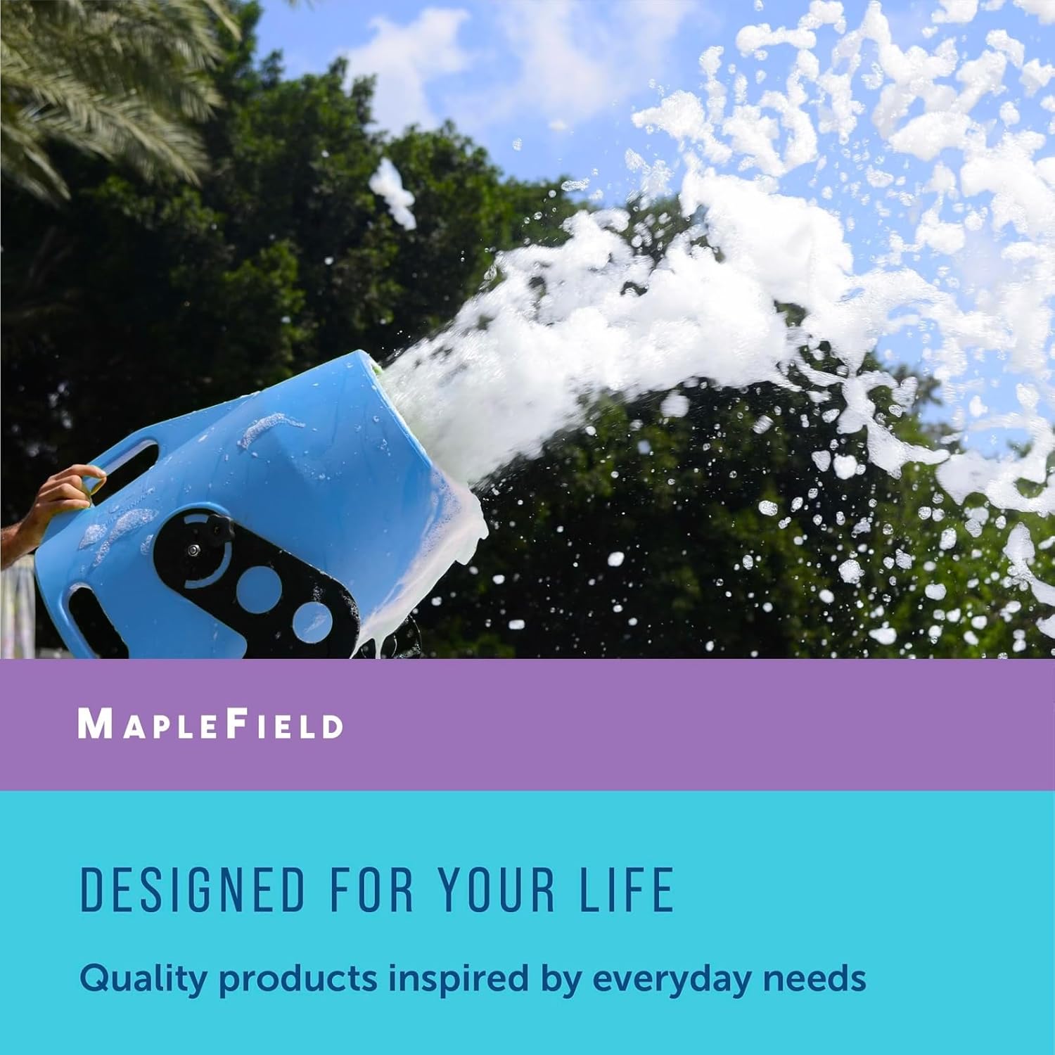 Maplefield Foam Machine Solution - Backyard Party Toy & Bubble Maker Liquid - Foam Machine Fluid - 16 Gallon, Clear