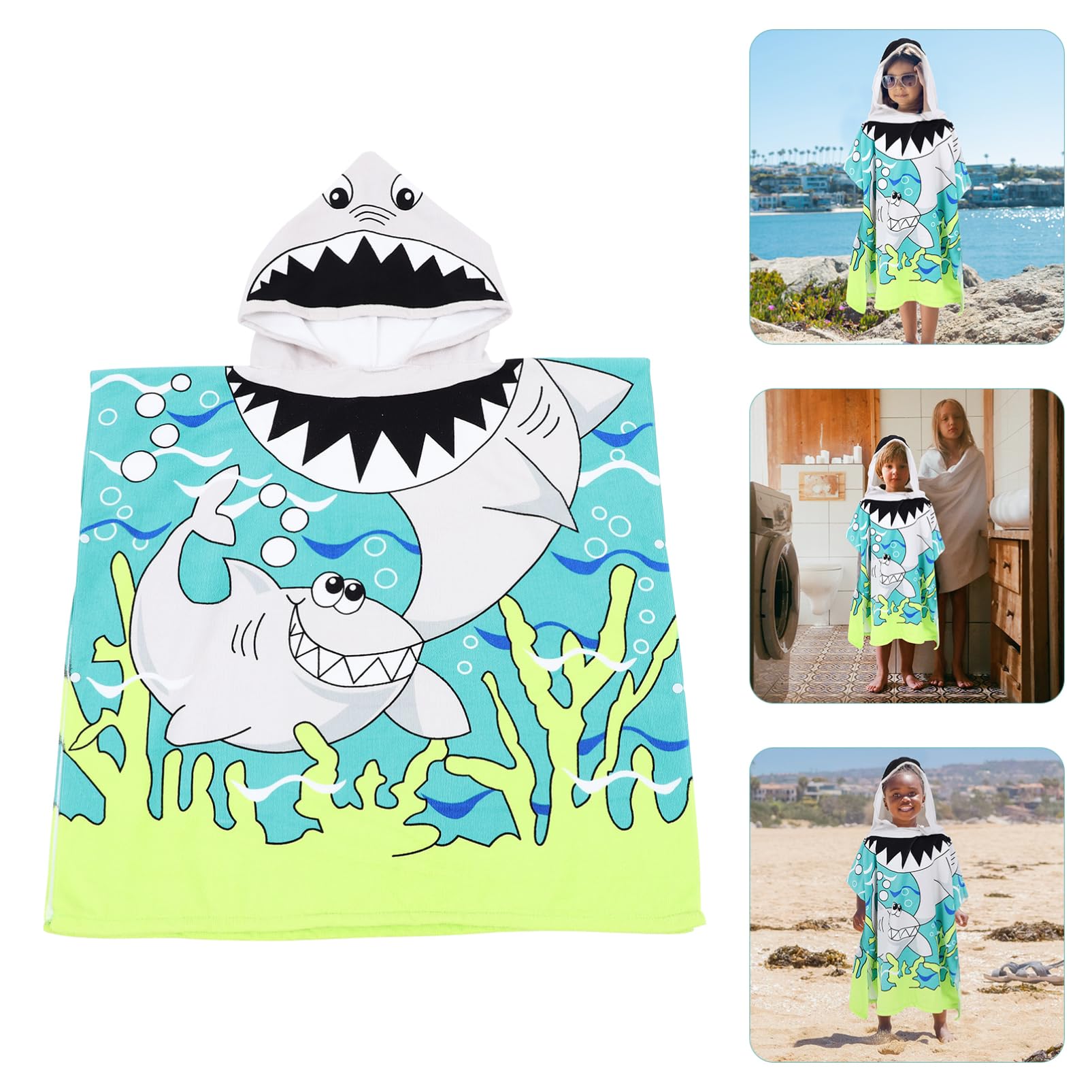 BESTonZON 4piezas Toalla con Capucha para y Absorbente para Piscina y Playa Diseño De para Cumpleaños y