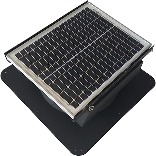 Miniatura 6 de Ático Ventilador Solar Powered ventilador de techo de escape Mounted 450CFM ventilación Aire Verde