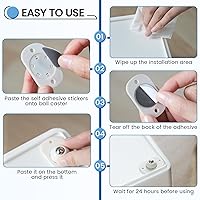 Vista 4 de TRVL FIELDER Ruedas giratorias autoadhesivas, rodillos para electrodomésticos, deslizadores de electrodomésticos para cocina, ruedas pequeñas