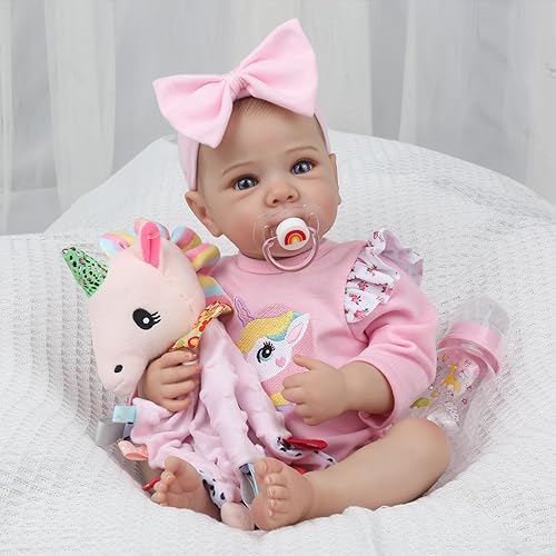 Vista 11 de Muñecas de bebé Reborn – Muñeca de bebé realista de 20 pulgadas, muñecas de bebé de la vida real, muñeca de bebé recién nacida realista con cuerpo