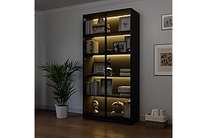 Sleek and Sophisticated Glass-Door Bookshelf for Treasured Collections