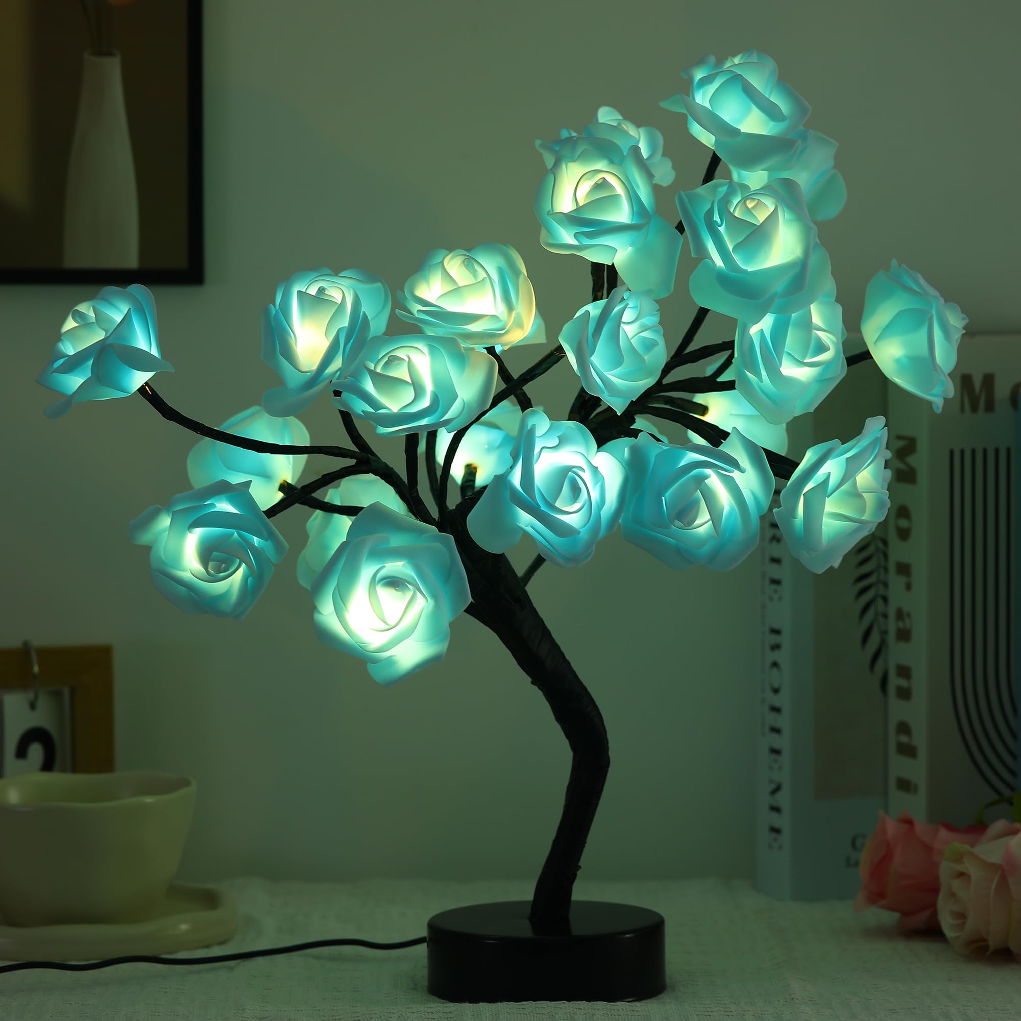 Amazon.co.jp : ローズフラワーツリーランプ - LEDローズツリー